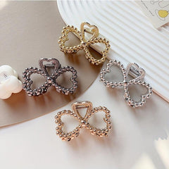 4pcs Bead Decor Hair Claw Minimalist Banana Clip Headwear