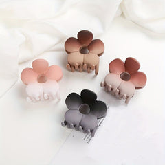 4pcs Gradient Flower Hair Claw Accessories Set