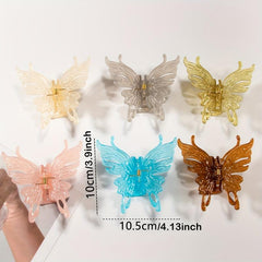 Acrylic Butterfly Hair Claw Shark Claw Ponytail Holder