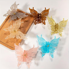Acrylic Butterfly Hair Claw Shark Claw Ponytail Holder