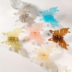 Acrylic Butterfly Hair Claw Shark Claw Ponytail Holder
