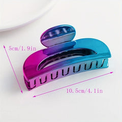 4pcs Y2K Gradient Colorful Claw Clip Large Shark Claw for Women Girls