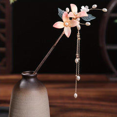 Resin Floral Hair Stick Chinese Style Hair Accessories For Women