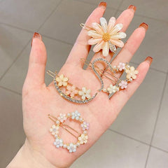 Flower Rhinestone Hair Clip Side Clip Hair Accessories Women