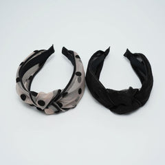 Polka Dot Knot Headband Wide Hairband for Girls