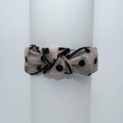 Polka Dot Knot Headband Wide Hairband for Girls