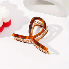 Vintage Hair Claw Cross Shape Shark Claw Ponytail Holder Hair Accessories