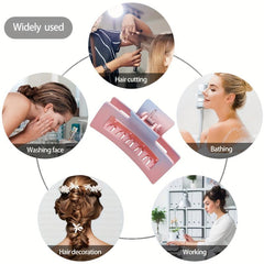 2pcs Gradient Candy Hair Claw Rectangle Shaped Hair Claw Clip Nonslip