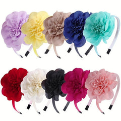 10pcs Chiffon Flower Headband Hair Accessories for Women Girls Kids