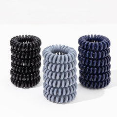 18 Pcs Spiral Hair Ties Coil Hair Ties Phone Cord Hair Ties Ponytail Hair Coils
