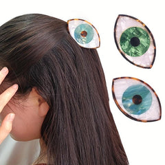 Acetate Evil Eye Shaped Hair Claw Ponytail Holder