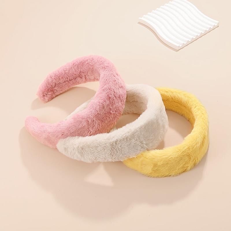Solid Color Women Headband Hair Clip U-Shape Hair Hoop Hair Accessories