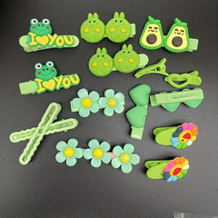 13pcs Animal Flower Hair Clip Barrette Hair Slides Clip Non Slip Hair Decoration