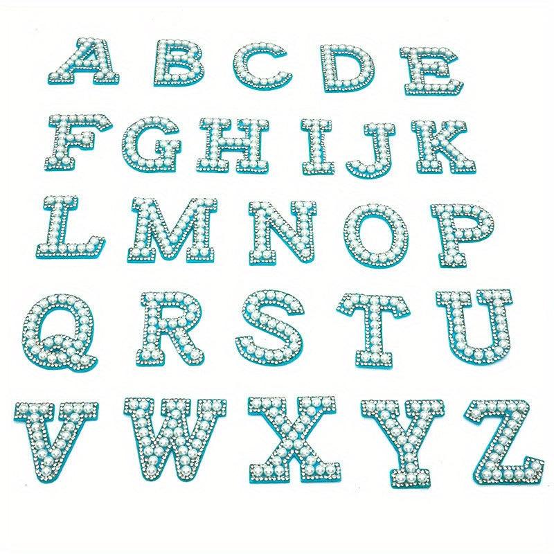26pcs Faux Pearl English Letter Stickers for Clothes Decorative Patches