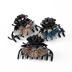 Rhinestone & Flower Hair Claw Vintage Banana Clip Headwear