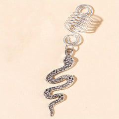 Alloy Spiral Hair Ring Star Leaf Tassel Dreadlock Hair Ring Boho Style Braids