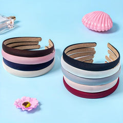 9pcs Fabric Headband Solid Hair Band Style Headdress For Girls Women