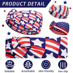 Independence Star Element Headband Vintage Twist Knot Headband