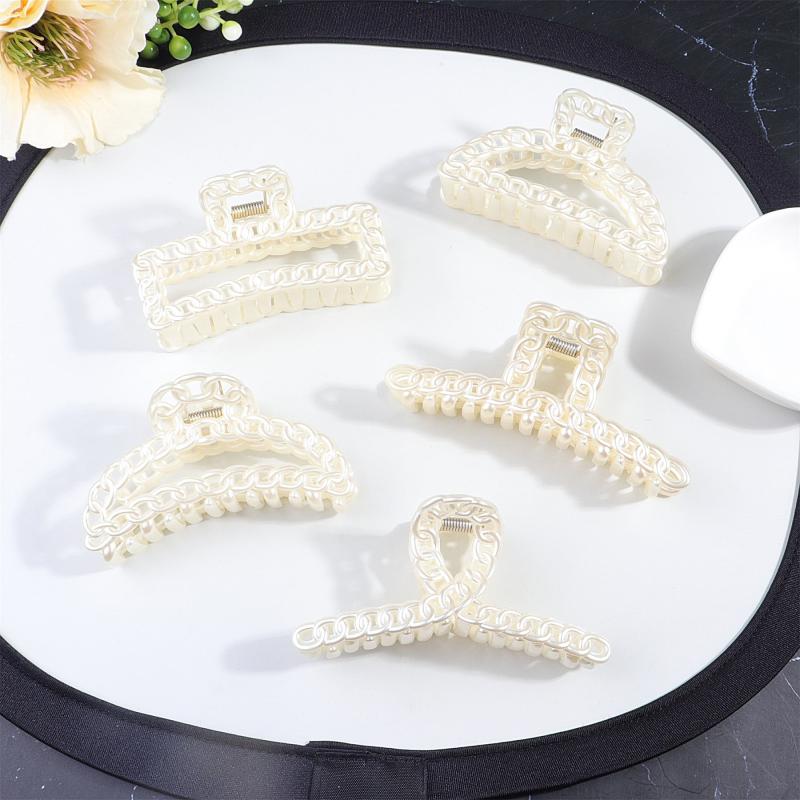 Chain Hair Claw Clip Women's Hair Clip Clear Hair Claws Hair Claw Hair Clip