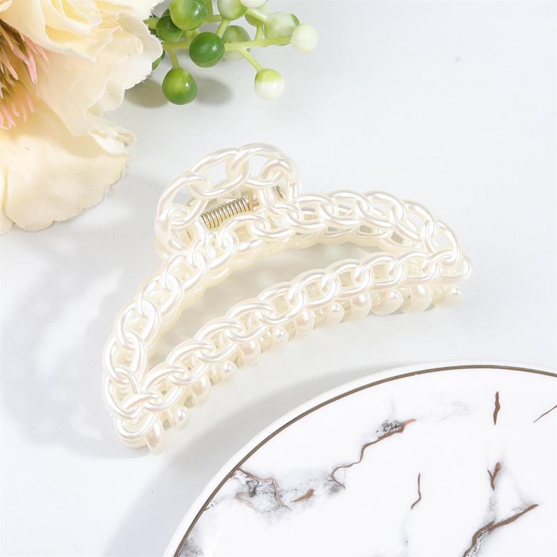 Chain Hair Claw Clip Women's Hair Clip Clear Hair Claws Hair Claw Hair Clip