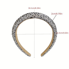 Glitter Headband Rhinestone Hair Band Wide Head Hoop Women Girls Accessories