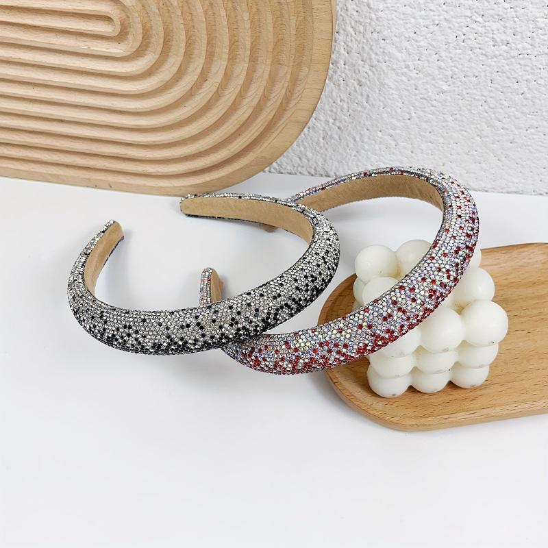 Glitter Headband Rhinestone Hair Band Wide Head Hoop Women Girls Accessories