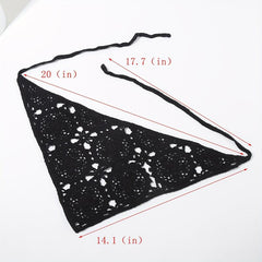 Boho Crochet Triangle Bandana Headband Hair Accessory