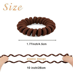 18pcs Spiral Hair Ties Ponytail Holder Coil Hair Ties - No Crease Hair Ties