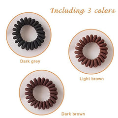 18pcs Spiral Hair Ties Ponytail Holder Coil Hair Ties - No Crease Hair Ties