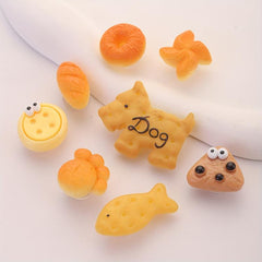 17pcs Simulation Biscuit Shoe Charm Cartoon Food Clogs Buckle