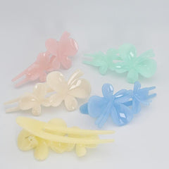 Acrylic Butterfly Hair Claw Solid Hair Clip Backe Head Clip