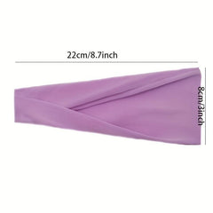 Solid Wide Brim Sports Headband Fitness Running Sweat Guide Band
