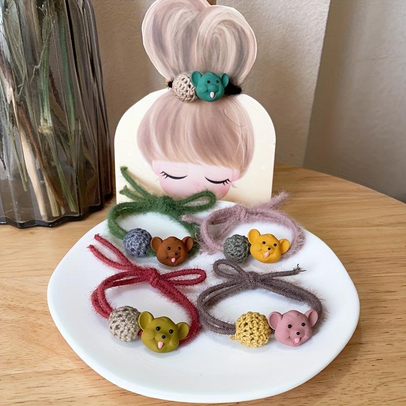 Bear Hair Tie Style Hair Ring Head Rope High Elasticity Hair Leather Band