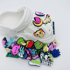 37PCS Cartoon Series PVC Shoe Charm Soft Plastic Bracelet Decorative Buckle Clog