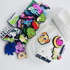 37PCS Cartoon Series PVC Shoe Charm Soft Plastic Bracelet Decorative Buckle Clog