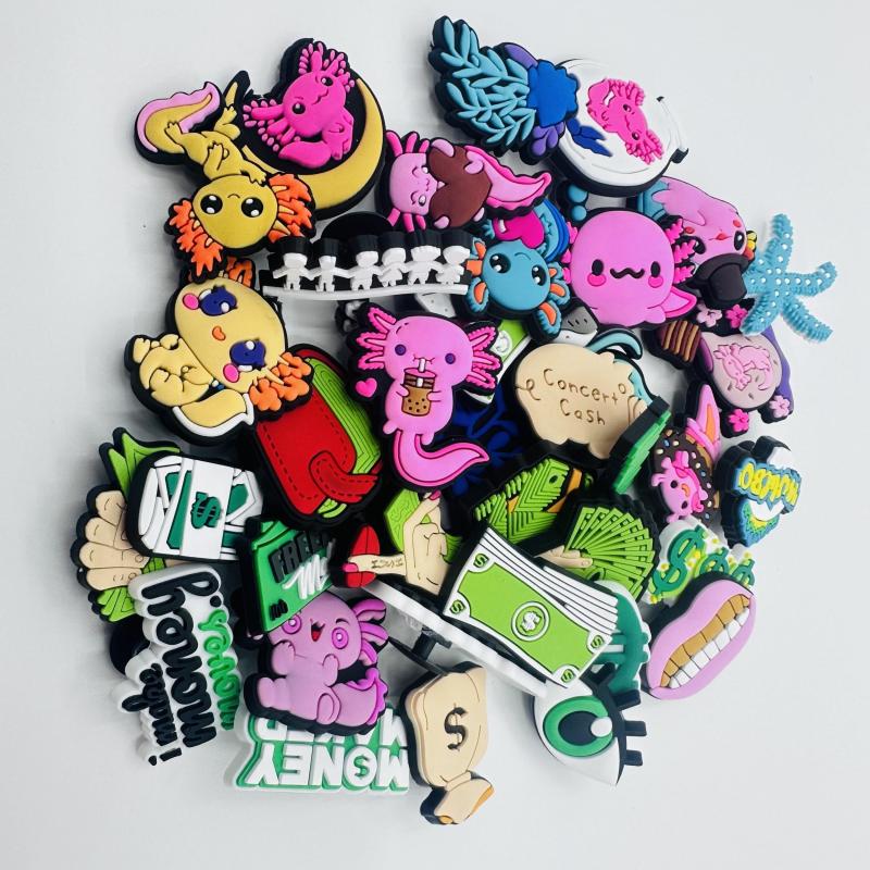 37PCS Cartoon Series PVC Shoe Charm Soft Plastic Bracelet Decorative Buckle Clog