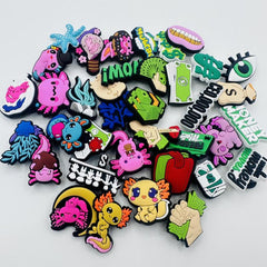 37PCS Cartoon Series PVC Shoe Charm Soft Plastic Bracelet Decorative Buckle Clog