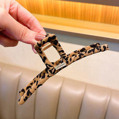 Leopard Print Hair Claw Large Hair Clip