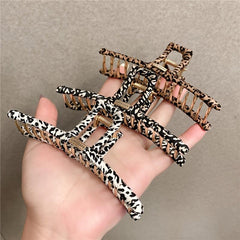 Leopard Print Hair Claw Large Hair Clip