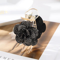 Girls Casual Curls Hair Clips Flower Fur Ball Claw Clip Makeup Tools