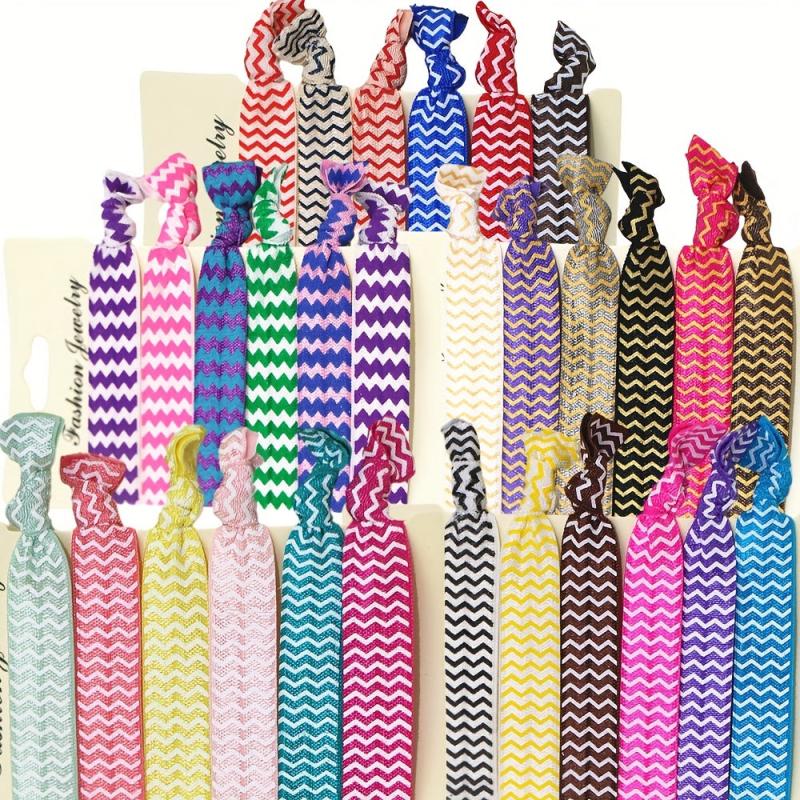 6pcs Ribbon Hair Tie No Crease Ponytail Holder Hair Accessories