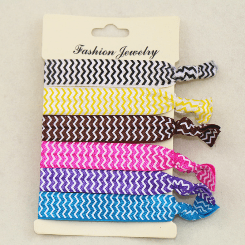 6pcs Ribbon Hair Tie No Crease Ponytail Holder Hair Accessories