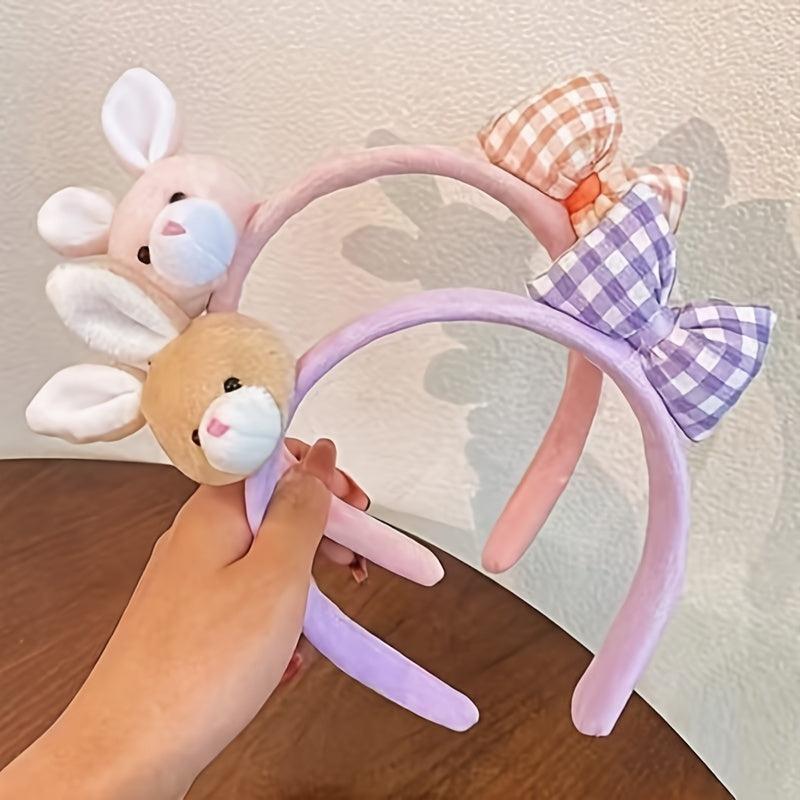Cartoon Rabbit Headband Bowknot Hair Accessories for Girls