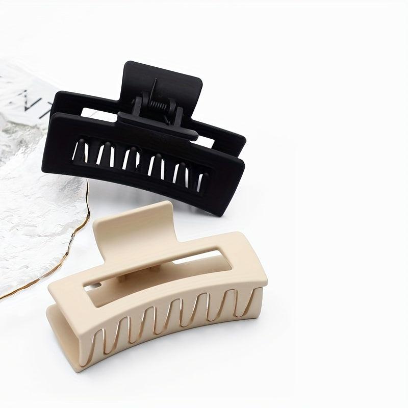 4pcs Square Hair Claw Clips for Thick Hair, Matte Finish Non-slip Accessories