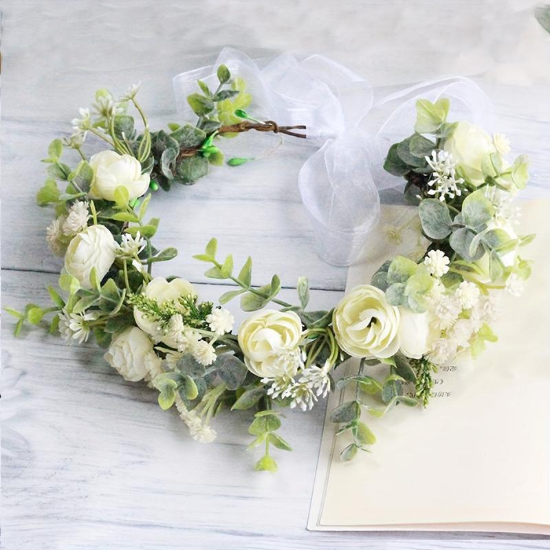 Flower Hair Wreath Garland Crown Headdress Wedding Accessories