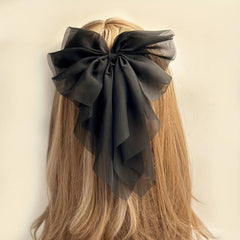 Mesh Bow Hair Clip French Barrette Hair Accessories Female