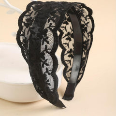 Wide Lace Headband Sweet Mother Headband Hollow Hair Band