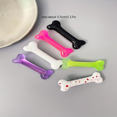 3pcs Bone Shape Hair Clip Sweet Hair Accessories Hair Ornament Side Clip