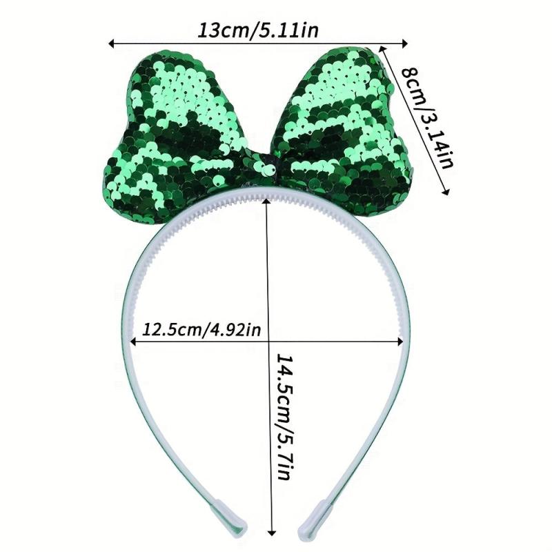 5pcs Glitter Bow Headband Hair Accessories for Women Girls Toddlers Baby