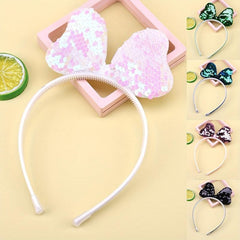 5pcs Glitter Bow Headband Hair Accessories for Women Girls Toddlers Baby